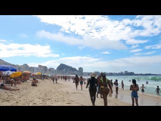 (42094) copacabana beach. walking tour in rio de janeiro. brazil 4k - youtube