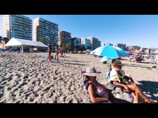 (200635) beach walk playa malagueta malaga 2022   summer spain costa del sol [4k] - youtube