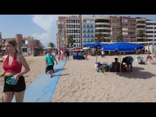 (200635) spain beach walk   august 2022   costa brava   lloret de mar 4k ultra hd   youtube